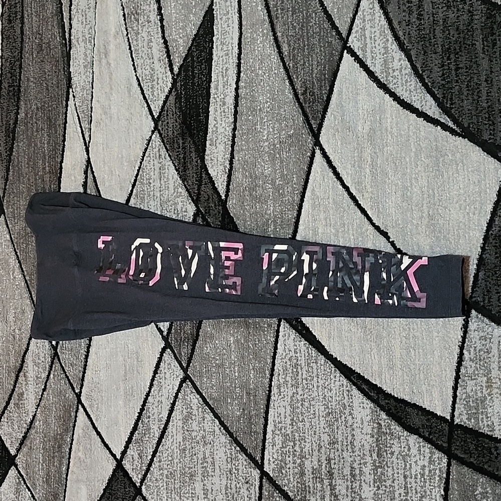 VS PINK 2020 DARK GRAY OMBRE TIE-DYE HIGH-WAISTED FULL-LENGTH LEGGINGS MEDIUM